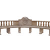 JBB011 Marble Classical Bench with Reef by Metropolitan Galleries Inc