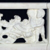 Marble Cupid with Rose Vine Balustrade in White