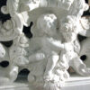 Marble Cupid with Rose Vine Balustrade