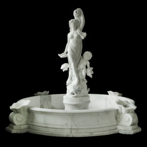 JBF029 Marble Mother & Child Fountain with Basin by Metropolitan Galleries Inc DK