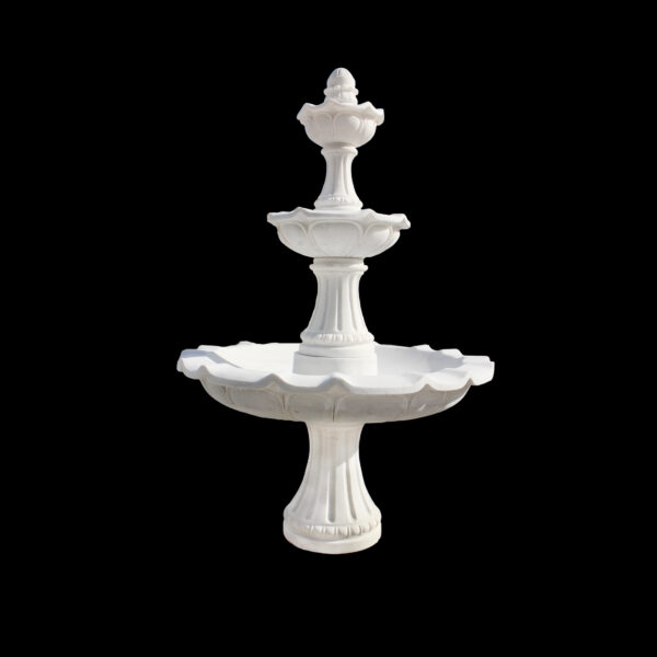 JBF1200 Marble Three Tier Casa de Sol Fountain in White Marble by Metropolitan Galleries Inc JBF1200 Marble Three Tier Casa de Sol Fountain in White Marble by Metropolitan Galleries Inc