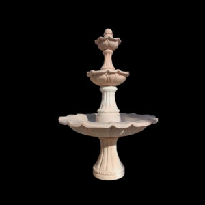 JBF1300 Pink Marble Casa de Sol Three Tier Fountain by Metropolitan Galleries Inc.