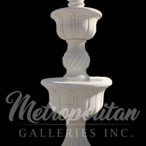 JBF1500 White Marble Two Tier 'Custard Cup' Fountain Black Background-Photoroom wm