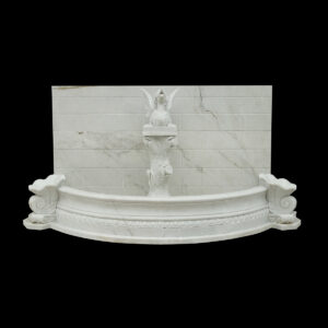 JBF2014 Marble Dragon Wall Fountain in Masha White by Metropolitan Galleries Inc