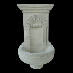 JBF2016 Stone Classical Wall Fountain in Sandstone by Metropolitan Galleries Inc