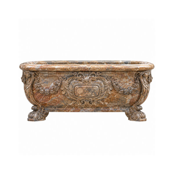 JBF242 Marble Baroque Revival Bathtub by Metropolitan Galleries Inc