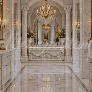 JBF244 White Marble Lion-Theme Bathtub by Metropolitan Galleries Inc Vignette WM