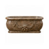 JBF247 Brown Marble Bathtub with Flower Vine Pattern by Metropolitan Galleries Inc