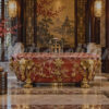 JBF248 Red Marble Bathtub with Gold Elephant Heads by Metropolitan Galleries Inc Vignette WM JBF248 Red Marble Bathtub with Gold Elephant Heads by Metropolitan Galleries Inc Vignette WM