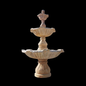 JBF253 Marble Three Tier Fountain in Travertine Stone by Metropolitan Galleries Inc.