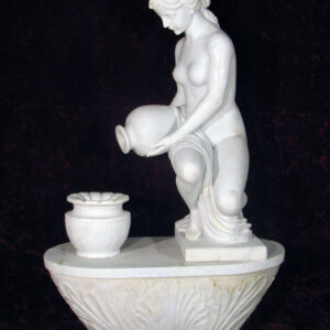 JBF320 Woman with Vase Marble Fountain