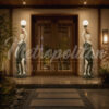 JBL300 Marble Lady holding Light Sculpture Pair by Metropolitan Galleries Inc Vignette
