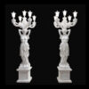 JBL3000 Marble Elaborate Lady Torchiere Sculpture Set by Metropolitan Galleries Inc JBL3000 Marble Elaborate Lady Torchiere Sculpture Set by Metropolitan Galleries Inc
