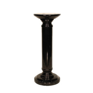 JBP025166 Marble Circular Pedestal Gloss Panda Black 14 x 36 inches by Metropolitan Galleries Inc