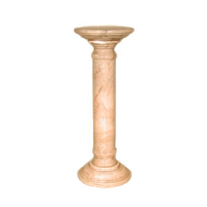 JBP025170 Marble Circular Pedestal Desert Peach 14 x 36 inches by Metropolitan Galleries Inc