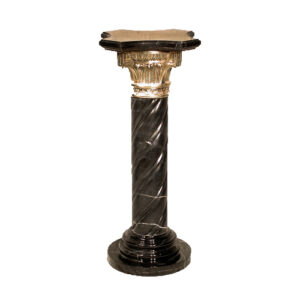 JBP079010 Marble Traditional Pedestal Panda Black 17 x 37 by Metropolitan Galleries Inc