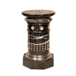 JBP079020 Marble Elaborate Pedestal with Bronze Accents 17 x 16 x 28 inches by Metropolitan Galleries Inc