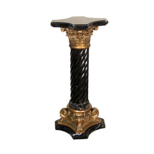 JBP079030 Marble Solomonic Pedestal with Bronze Accents 15 x 35 inches by Metropolitan Galleries Inc
