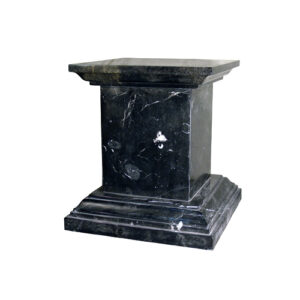 JBP079055 Marble Rectangular Pedestal Panda Black 22 x 24 inches by Metropolitan Galleries Inc