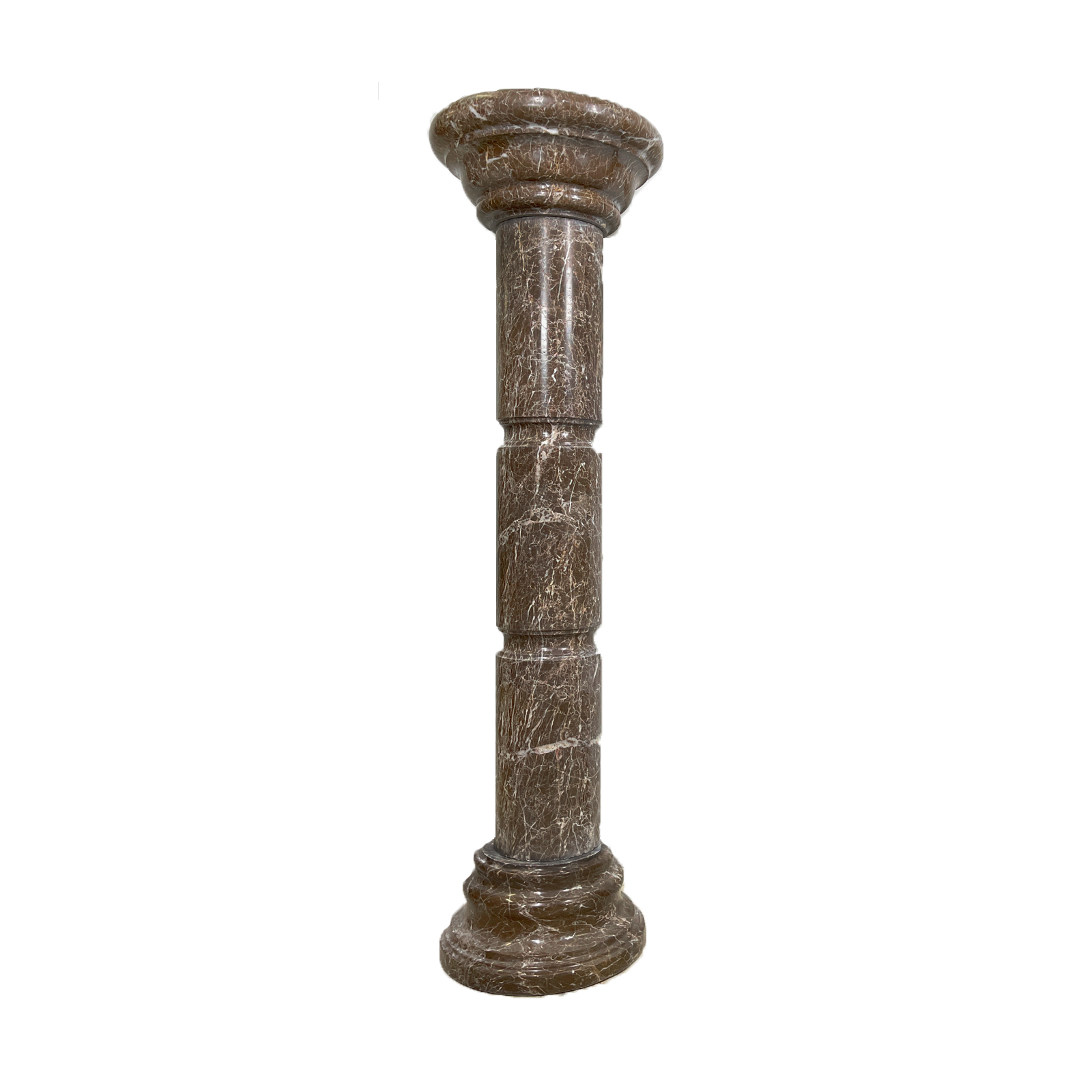 JBP1550 Marble Pedestal in Emperador Brown by Metropolitan Galleries Inc JBP1550 Marble Pedestal in Emperador Brown by Metropolitan Galleries Inc