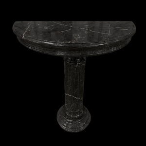 JBP903 Marble Demilune Console Table in Nero Galaxy by Metropolitan Galleries Inc