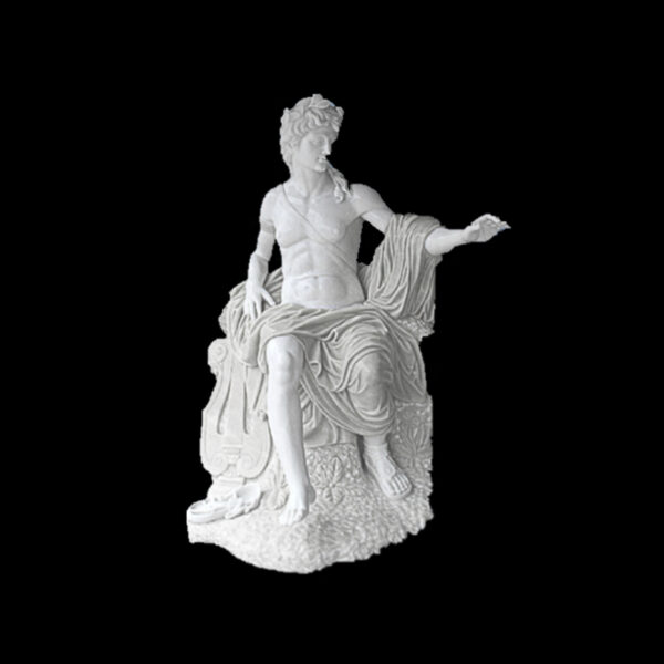 JBS181-A Marble Apollo Sculpture by Metropolitan Galleries Inc