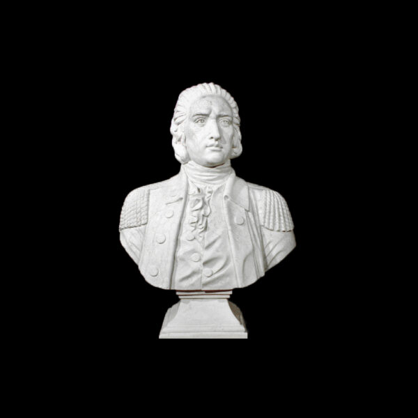 JBS207 Marble Bust of Revolutionary Officer Sculpture by Metropolitan Galleries Inc