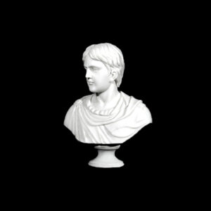 JBS210 Marble Bust of Roman Nobleman Sculpture by Metropolitan Galleries Inc