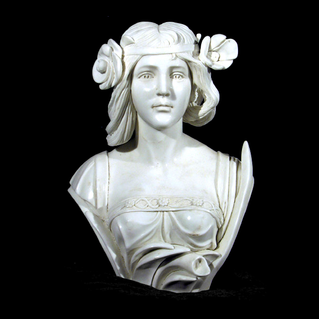 JBS314 Marble 'Flapper' Bust Sculpture