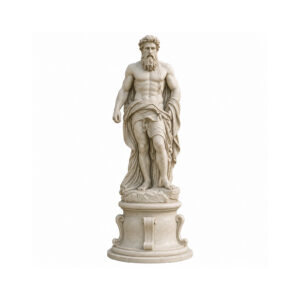 JBS802 Marble Greek Man on Pedestal Sculpture by Metropolitan Galleries Inc