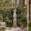 JBS810 Marble 'The Enchanted Maiden' Lady Sculpture on Pedestal by Metropolitan Galleries Inc Vignette WM