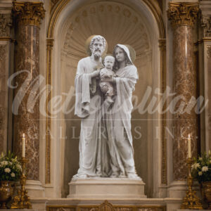 JBS9001-L Marble Holy Family Sculpture 6ft tall by Metropolitan Galleries Inc Vignette WM