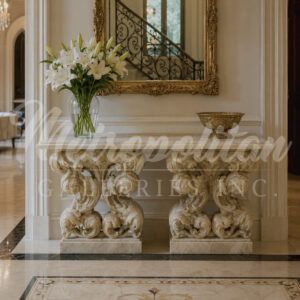 JBT312 Marble Rectangle Console Table by Metropolitan Galleries Inc Vignette WM