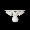 JBT320 Marble Rose Vine Demilune Table Sculpture by Metropolitan Galleries Inc