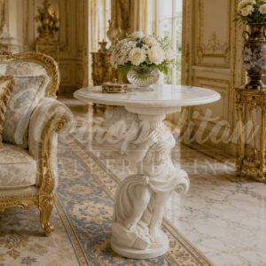 JBT420 Marble Girl Table Sculpture by Metropolitan Galleries Inc Vignette