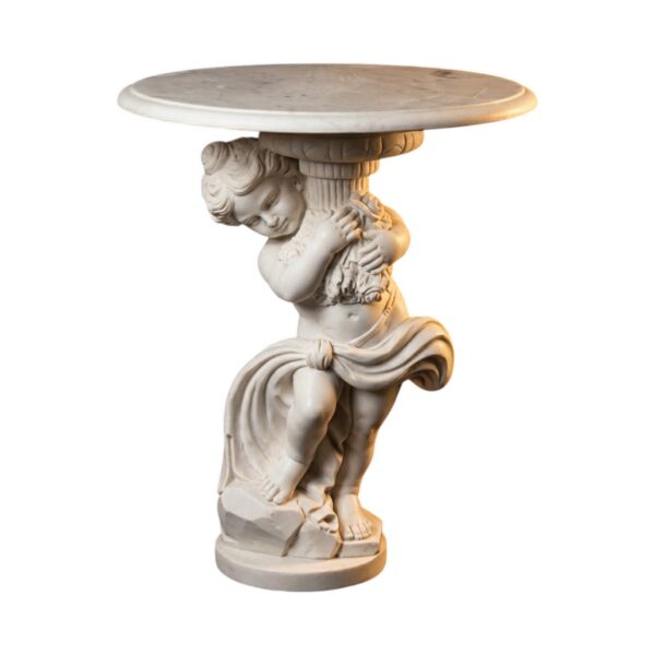 JBT420 Marble Girl Table Sculpture by Metropolitan Galleries Inc