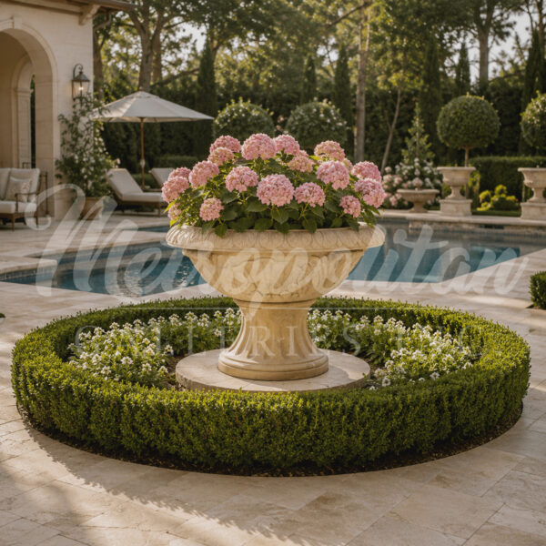 JBU210 Marble Traditional Planter Urn by Metropolitan Galleries Inc Vignette WM
