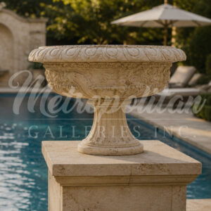 JBU220 Marble Traditional Planter Urn by Metropolitan Galleries Inc Vignette WM