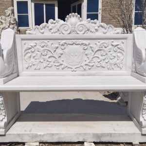 Marble Curved Bench