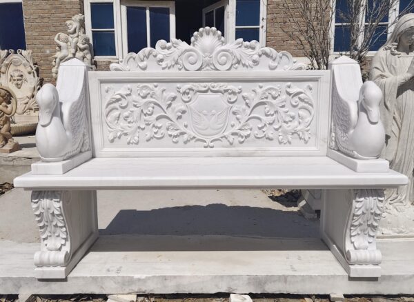 Marble Curved Bench