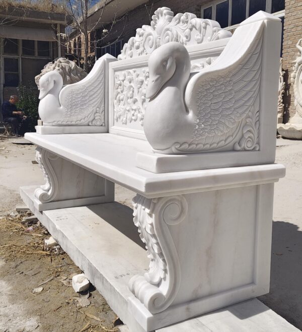 Marble Curved Bench